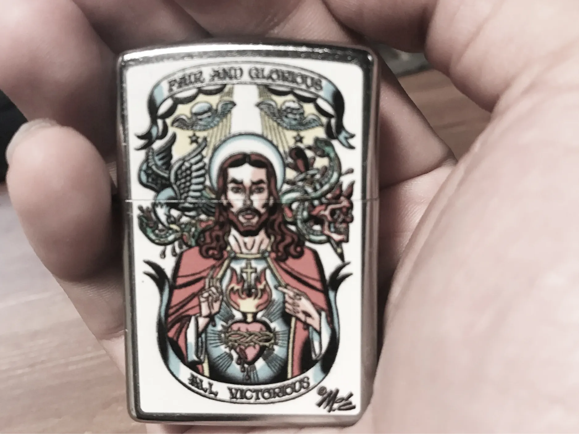 Zippo vžigalnik s podobo Jezusa